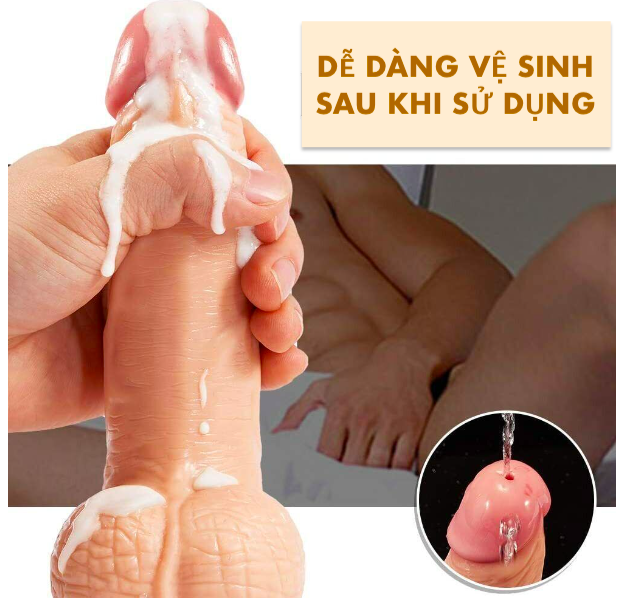 Dương vật giả silicon mềm Lovetoy Soft Ejaculation 8 bắn nước kích thích